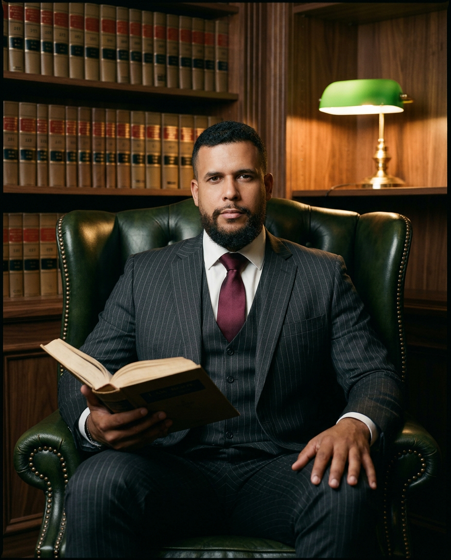 Jonas Lucas em biblioteca jurídica